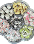 35PCS Mini Pendant Charms Colorful Cartoon Resin Charms Jewelry Making DIY Pendant Ornament Cute Kitty Shape Charms for DIY Craft Bracelet Necklace Earrings
