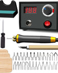 LH30 Wood Burning Kit, Digitally Adjustable Temperature Wood Burner Pen Kit, Wood Burning Tool, Professional Wood Burner Tool Kit for Adults and Beginners Craft (LH30-2 New)