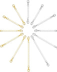 12Pcs Chain Extender Jewelry Necklace Lobster Clasps and Closures for Necklace Bracelet Jewelry Making Supplies