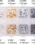 6 Colors Lobster Claw Clasps and 6 Colors Open Jump Rings for Jewelry Making (12 Mm, 5 Mm)