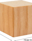 4PACK Wooden Blocks for Crafts, Unfinished Wood Cubes Blocks, 3 Inch Natural Wooden Blocks, Wood Square Blocks, Wooden Cubes for Arts and Crafts and DIY Projects