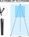 Easel Stand for Wedding Sign & Poster Display 63'' Portable Art Easel for Floor Adjustable Metal Easel Black