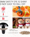 816 Pcs Safety Eyes for Crochet 6-30Mm Plastic Colorful Safety Eyes for Amigurumi with Washers Black Stuffed Animal Eyes for Craft Teddy Bear