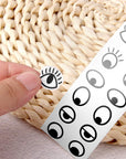2000 Pieces Eye Stickers Labels. Eyes Self Adhesive Stickers for DIY Handmade Arts and Crafts Toys and Home Decoration( Black and White)