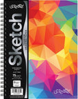 Fashion Poly Sketch Book, Neon Squiggles, 6" X 9", 1 Count