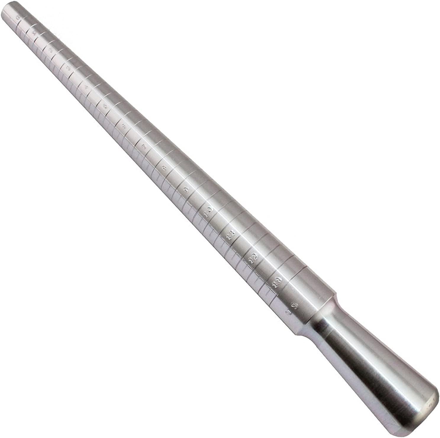 Ring Sizer Set Metal Ring Mandrel Steel Ring Gauge Kit Finger Size Measure Rings Sizing Measurement Jewelry Making Tool Jewelers Tools US 0-13