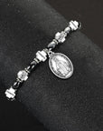 60Pcs Our Lady Miraculous Medal Floral Rosary Centerpiece Cross Jesus Virgin Mary Catholic Alloy Crucifix Charms for DIY Jewelry Making 12Mmx20Mm(A585)