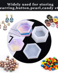 Box Resin Molds, Jewelry Box Molds with Heart Shape Silicone Mold, Hexagon Storage Box and Square Epoxy Molds for Making Resin Molds