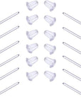 3Mm Invisible Plastic Earrings Blank Pins Stud Tiny Head Findings DIY Supplies (200 Pieces/100 Pairs)