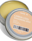 Cookware - Carbon Steel Seasoning Wax (6 Oz) - Crafted in Canada - Rice Bran Wax, Canola Oil and Grapeseed Oil