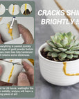 Bio Kintsugi Repair Kit Gold, Kintsugi Food Safety, Repair Your Meaningful Pottery with Bio Kintsugi Glue, Food Dishwasher Safety, Perfect for Beginners, Bring Japanese Art to Your Home