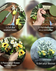 15 PCS Floral Foam, Green Block for Artificial Flowers, round Wet & Dry Foam Bricks, Florist Foam for Flower Arrangements