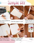 DIY Paper Fan Church Fans Handheld Set Fan Handle Craft Sticks Wavy Wooden Sticks with Blank White Cardstock Tape Wedding Fans for DIY Crafting Celebration Hand Held Fans