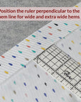Hot Hem Ruler for Quilting and Sewing – Non-Slip Hot Ironing Ruler and Pleats with Dry or Steam Iron on Quilt Blocks and Clothes - 10" X 2.5"