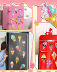 30 Pcs Ice Cream Diamond Painting Magnets, Glitter Magnet Diamond Painting Kits Diamond Painting Stickers Fridge 5D Diamond Art Magnets Crafts Home Decoration Gift