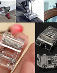 2 PCS Roller Sewing Machine Presser Foot and Non-Stick Zigzag Teflon Sewing Machine Presser Foot - Fits All Low Shank Snap-On Singer, Brother, Babylock, Janome Sewing Machine