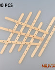 100Pcs Wooden Candle Wick Holders, Candle Wicks Centering Device, Candle Wick Bars, Wick Holders for Large & Multiwick Candles.