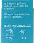 Coats Eloflex Stretch Thread, Black/Grey