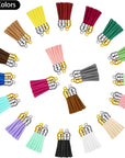 80 Pieces Leather Tassel Keychain Tassels Pendants Charm Tassel for DIY Crafts, Jewelry Making (1-1/2 Inch)