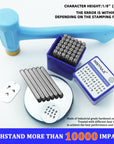 42PCS Metal Stamping Kit, Number and Letter Stamp Set (A-Z, 0-9 And&,Love Symbol), Industrial Grade Hardened Carbon Steel, Perfect for Imprinting Metal, Wood,Leather (1/8", 3MM)