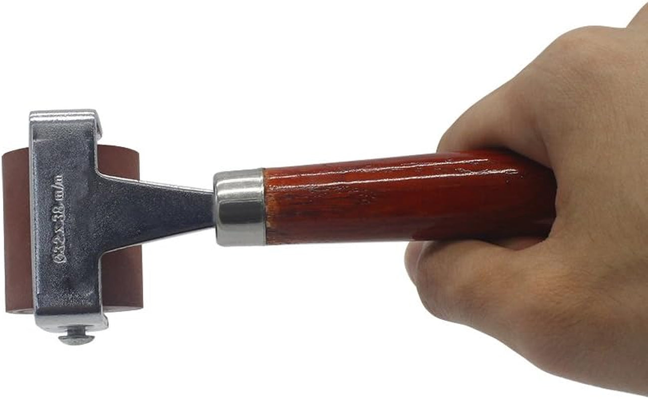 Rubber Brayer, Brayer Ink Roller, Soft Rubber Brayer Roller with Wooden Handle