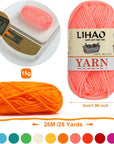 12 Skeins Mini Yarn for Knitting Crochet Craft - 100% Acrylic