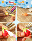 9PCS Clay Tools for Kids & Adult, Plastic Air Dry Clay Tools Kit, Double-Head Clay Sculpting Tools for Pottery, Polymer, Air Dry Clay, Modeling, Shaping, Cake Decoration