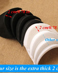 Thickness 2Cm / 0.78Inch Foam Shoulder Pads Set Polyester Pad for Women Men Teens Sewing Accessories Clothes Set-In Shoulder Pads White and Black 2 Pairs