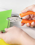 Single Hole Punch, HIA 1/4”Hole Puncher, Metal One Hole Puncher for Crafts with Ergonomic Silicone Handle, Paper Punch for Kids and Adults (Stylish Orange Color)