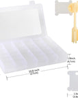 Embroidery Floss Organizer Box Tools - Bobbin Winder, 1 Removable 36 Compartments with 120 Floss Bobbins and Stickers for Craft DIY Cross Stitch Thread Sewing Bead Jewelry Diamonds Storage