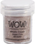 Wow! Embossing Powder Metallic Bundle: Gold, Silver, Platinum and Copper, 15Ml (1) (1, Brown)