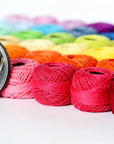 48 Crochet Thread Set Balls 100% Long-Staple Cotton Rainbow Colors of Size 8 Threadand Free 30 Golden Needles 48 Balls for Crochet Hardanger Cross Stitch Needlepoint Hand Embroidery