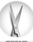 6 Inch Double Curved Scissors – Professional Grade, Multi-Purpose Precision Scissors for Crafting, Embroidery, and Dog Grooming