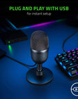 Seiren Mini USB Condenser Microphone: for Streaming and Gaming on PC - Professional Recording Quality - Precise Supercardioid Pickup Pattern - Tilting Stand - Shock Resistant - Classic Black