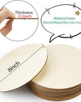 20Pcs 8 Inch Wood Rounds for Crafts, Unfinished Wood Circles Discs Blank Wood Signs to Paint, DIY Supplies, Home Christmas Halloween Decorations