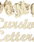 3 Inch 284 Pieces Wooden Letters Unfinished Wood Letters for Crafts Cursive Alphabets with Extras