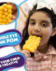 600 Pcs Pom Poms for Crafts - 500 1-Inch round Polypropylene Colorful Craft Pom Poms with 100 Googly Eyes
