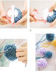 round Knitting Looms Set Craft Kit Tool with Hook Needle and Pompom Maker