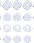 100 Pieces 4 Size Earring Pads Silicone Comfort Earring Cushions for Clips on Earrings, Clear