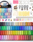 Oven-Bake Modeling Clay Kit - 50 Colors with 19 Tools, 10 Accessories - Non-Toxic, Non-Sticky - Ideal DIY Art Craft Gift for Kids & Adults