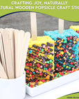 4.5" Natural Wooden Popsicle Craft Sticks - Package of 200Ct (Traditional Plain - 4.5")