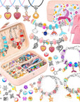 150Pcs Charm Bracelet Making Kit with Jewelry Box Girls Beads for Jewelry Making Kit with DIY Crafts Gift for Girls Bracelet Teen Women Birthday Valentine Gifts Christmas