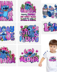 8 Sheets Stitch Iron on Transfers Iron on Decals for T-Shirts, Christmas Cartoon Blue Stitch HTV Heat Transfers Vinyl Iron on Applique for Clothes Pillow Hoodie DIY Crafts