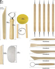 Pottery Sculpting Tools 32PCS Ceramic Clay Carving Tools Set for Beginners Expert Art Crafts Kid'S after School Pottery Classes Club Children Students