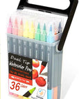 Dual Tip Markers for Kids, Washable Set, Art with Stand Portable Box, Gift for Kids (24 Colours)