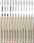 16 Pack Micro Pen Set, Micro Fine Liner Drawing Art Pens Waterproof Ink Set Archival Black Drawing Pens for Writing, Drawing, Journaling, Sketching, Illustration