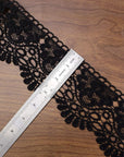 Venice Lace Trim Lace Edge Trim Floral Venice Lace Ribbon Embroidered Lace Wedding Applique DIY Sewing Crafts(Black)