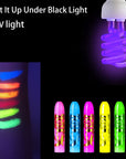 Glow in the Black Light Face & Body Paint, Neon Glow Fluorescent Face Paint Crayons for Halloween Club Makeup Xmas Glow Party