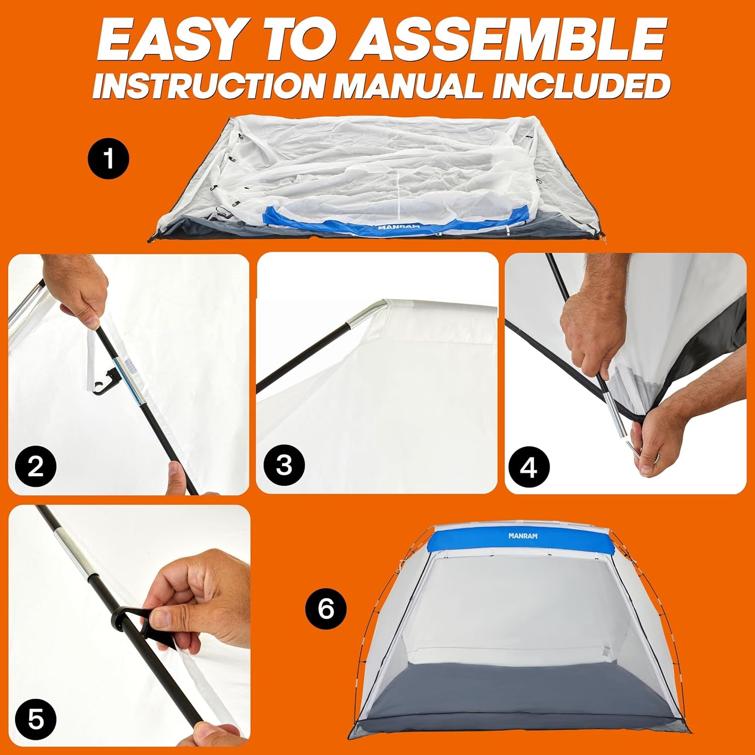 Portable Paint Tent (9X6X5.5 Ft) – Paint Booth with Built-In Floor, Mesh Screen, Windproof Hooks, and Storage Bag – Ideal for DIY Painting Projects