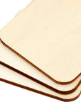 60 Pack 2X2 Wood Squares for Crafts, 2.5Mm Unfinished Wood Cutouts with Rounded Corners